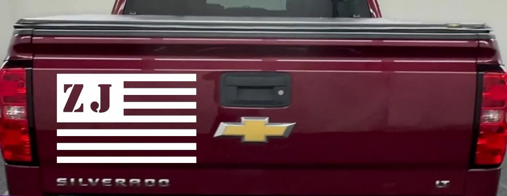 Jeep ZJ American USA Flag Right Off Road Car or Truck Window Decal Sticker