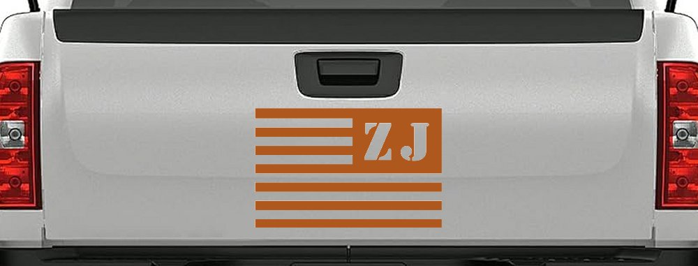 Jeep ZJ American USA Flag Left Off Road Car or Truck Window Decal Sticker