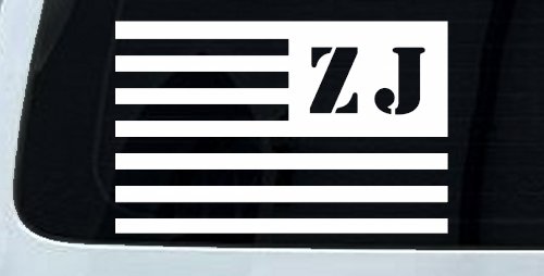 Jeep ZJ American USA Flag Left Off Road Car or Truck Window Decal Sticker
