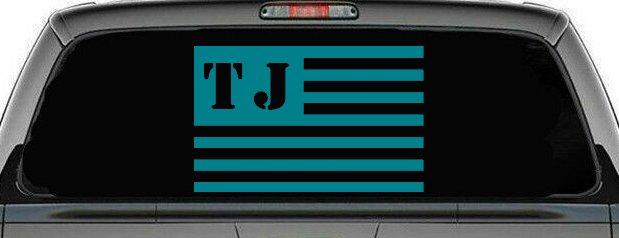 Jeep TJ American USA Flag Right Off Road Car or Truck Window Decal Sticker