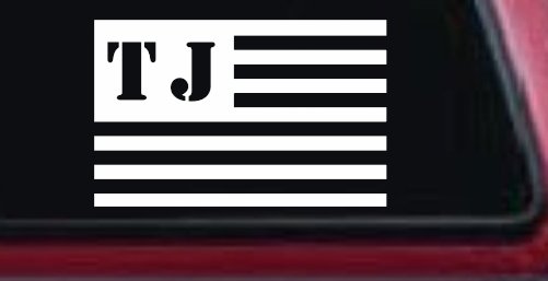 Jeep TJ American USA Flag Right Off Road Car or Truck Window Decal Sticker