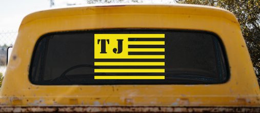 Jeep TJ American USA Flag Right Off Road Car or Truck Window Decal Sticker