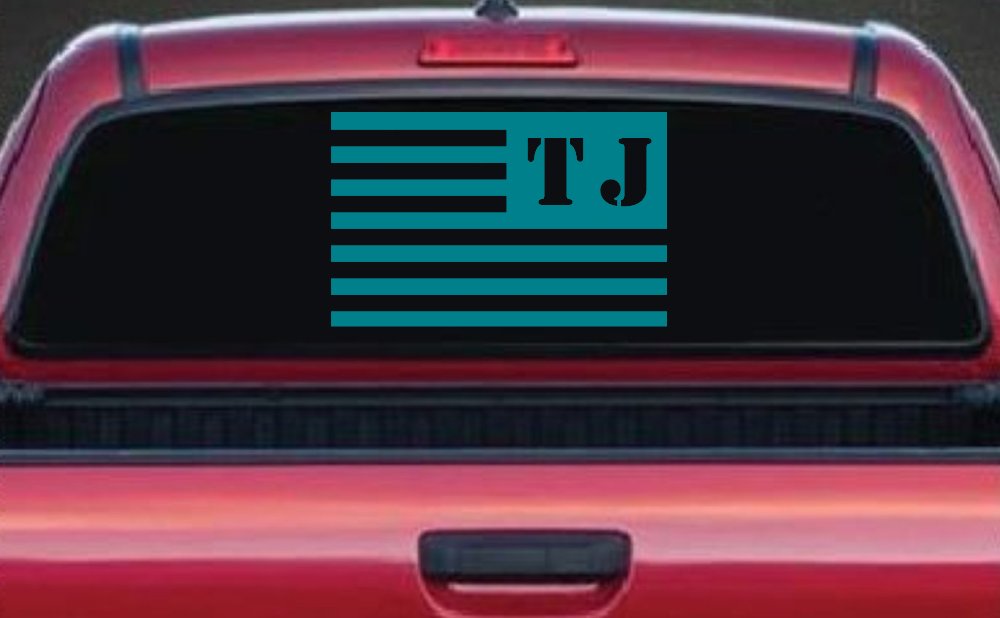 Jeep TJ American USA Flag Left Off Road Car or Truck Window Decal Sticker