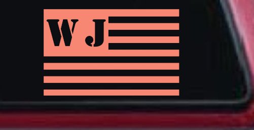 Jeep WJ American USA Flag Right Off Road Car or Truck Window Decal Sticker