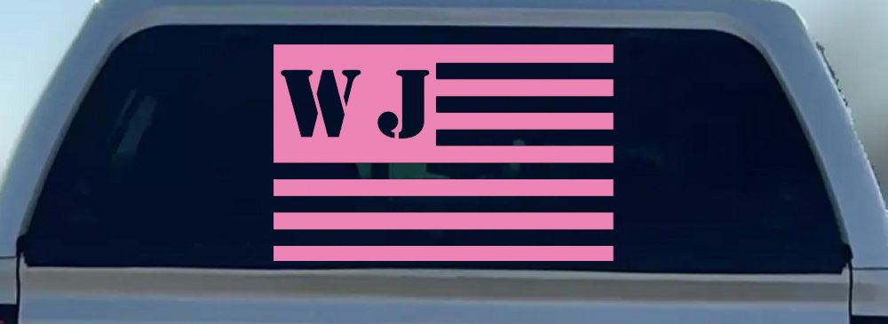 Jeep WJ American USA Flag Right Off Road Car or Truck Window Decal Sticker