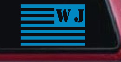 Jeep WJ American USA Flag Left Off Road Car or Truck Window Decal Sticker