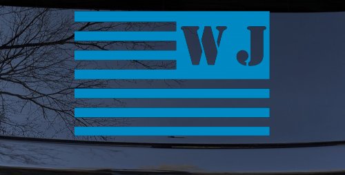 Jeep WJ American USA Flag Left Off Road Car or Truck Window Decal Sticker