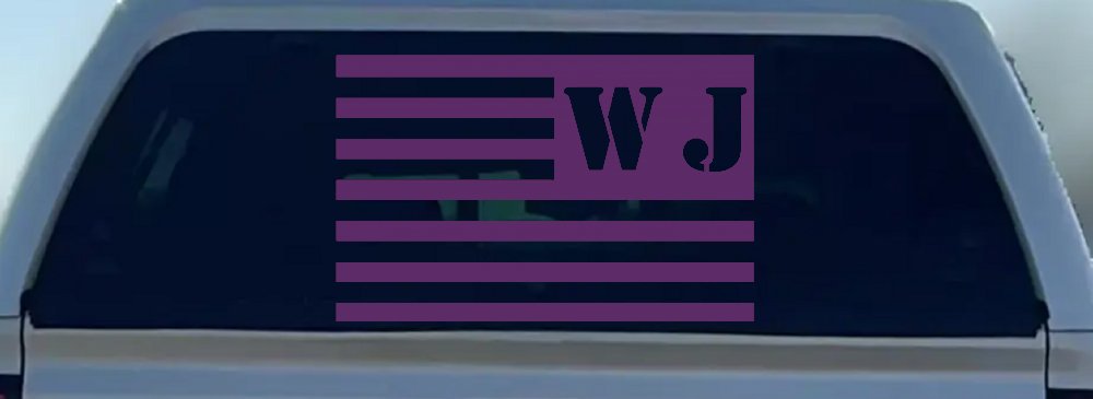 Jeep WJ American USA Flag Left Off Road Car or Truck Window Decal Sticker