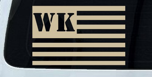 Jeep WK American USA Flag Right Off Road Car or Truck Window Vinyl Decal Sticker (Desert Sand)