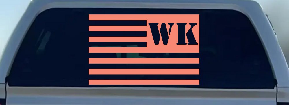 Jeep WK American USA Flag Left Off Road Car or Truck Window Decal Sticker