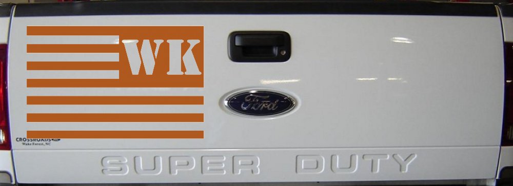 Jeep WK American USA Flag Left Off Road Car or Truck Window Vinyl Decal Sticker (Nut Brown)