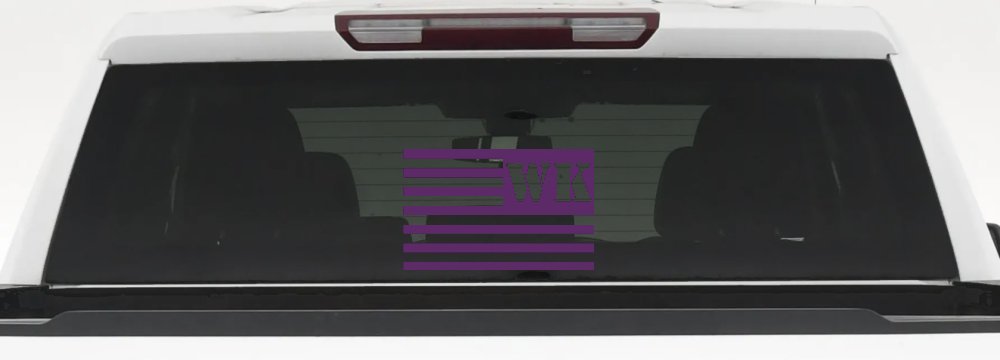 Jeep WK American USA Flag Left Off Road Car or Truck Window Decal Sticker (Violet)