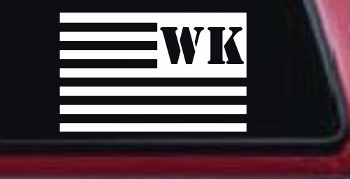 Jeep WK American USA Flag Left Off Road Car or Truck Window Vinyl Decal Sticker (White)
