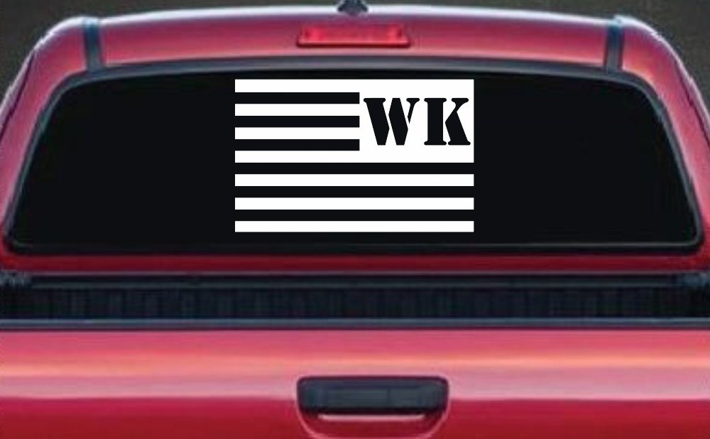 Jeep WK American USA Flag Left Off Road Car or Truck Window Decal Sticker