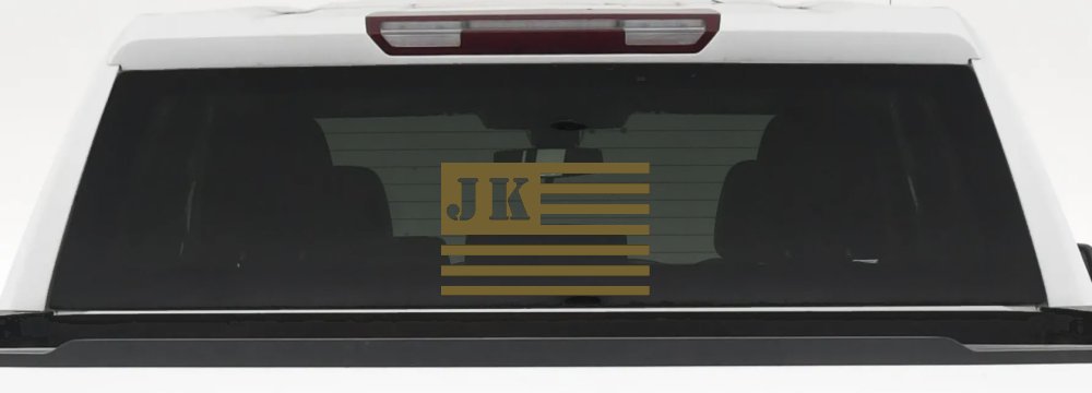 Jeep JK American USA Flag Right Off Road Car or Truck Window Vinyl Decal Sticker (Gold)