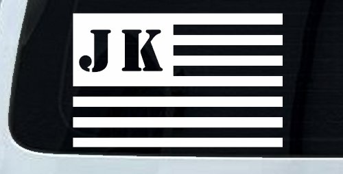 Jeep JK American USA Flag Right Off Road Car or Truck Window Vinyl Decal Sticker (White)