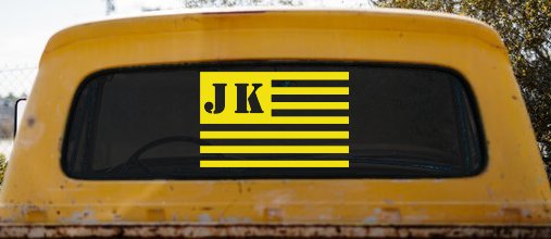 Jeep JK American USA Flag Right Off Road Car or Truck Window Decal Sticker