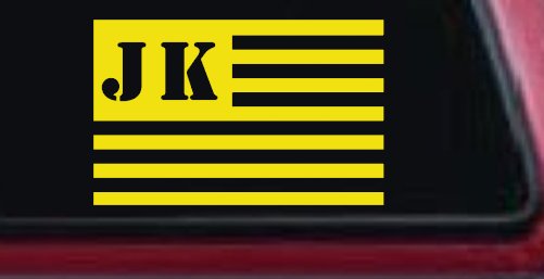 Jeep JK American USA Flag Right Off Road Car or Truck Window Decal Sticker