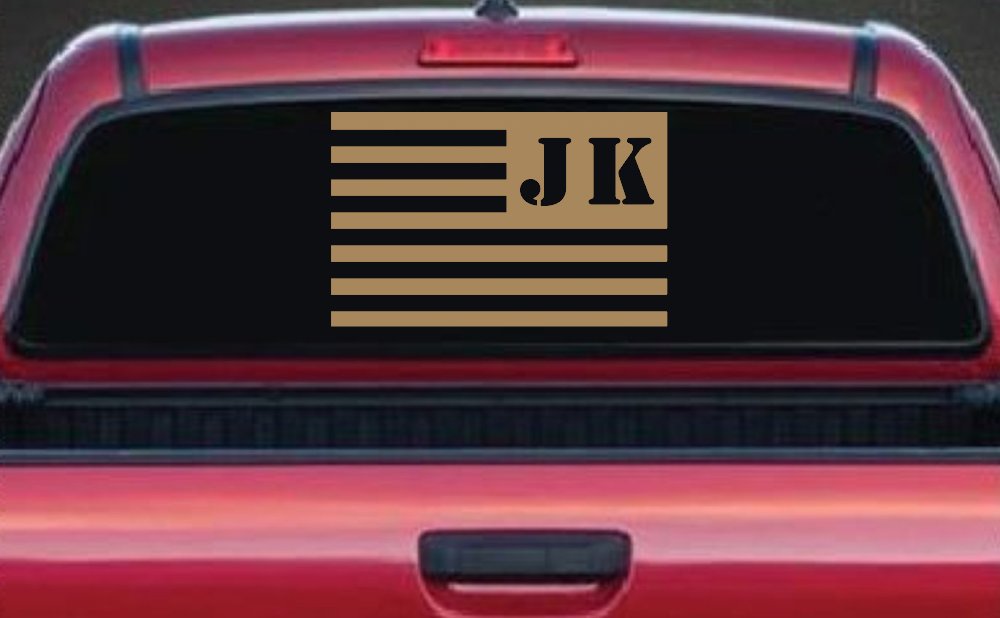 Jeep JK American USA Flag Left Off Road Car or Truck Window Decal Sticker