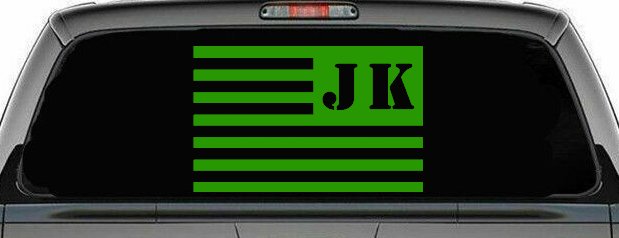 Jeep JK American USA Flag Left Off Road Car or Truck Window Decal Sticker