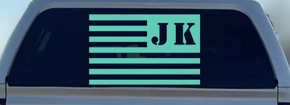 Jeep JK American USA Flag Left Off Road Car or Truck Window Decal Sticker