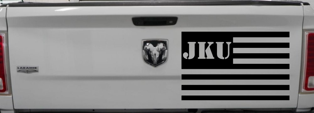 Jeep JKU American USA Flag Right Off Road Car or Truck Window Decal Sticker
