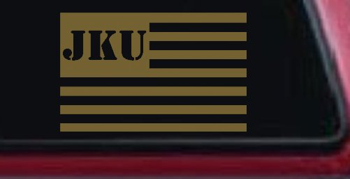 Jeep JKU American USA Flag Right Off Road Car or Truck Window Decal Sticker
