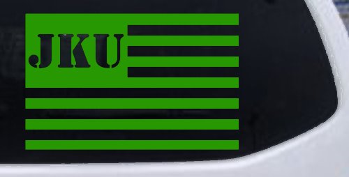 Jeep JKU American USA Flag Right Off Road Car or Truck Window Decal Sticker