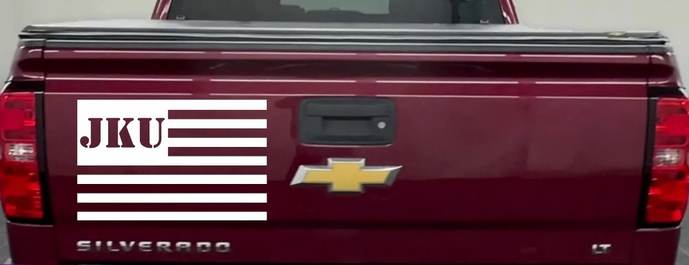 Jeep JKU American USA Flag Right Off Road Car or Truck Window Decal Sticker