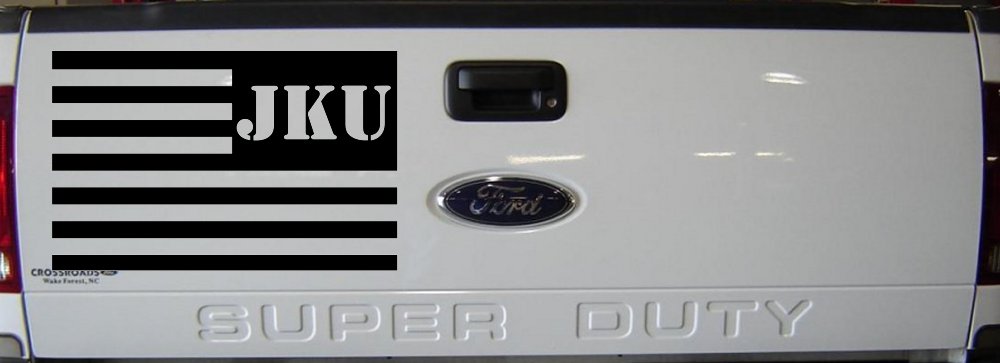 Jeep JKU American USA Flag Left Off Road Car or Truck Window Decal Sticker