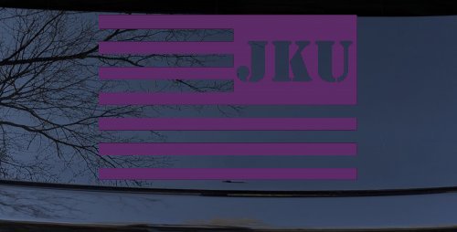 Jeep JKU American USA Flag Left Off Road Car or Truck Window Decal Sticker