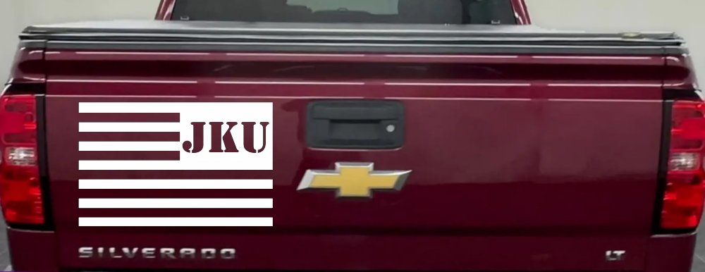 Jeep JKU American USA Flag Left Off Road Car or Truck Window Decal Sticker