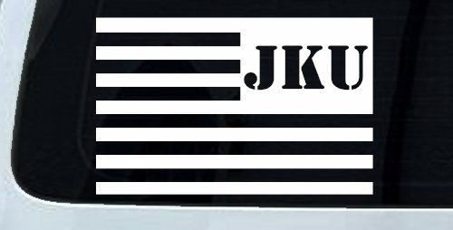 Jeep JKU American USA Flag Left Off Road Car or Truck Window Decal Sticker