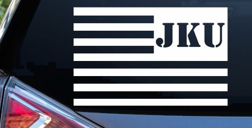 Jeep JKU American USA Flag Left Off Road Car or Truck Window Decal Sticker