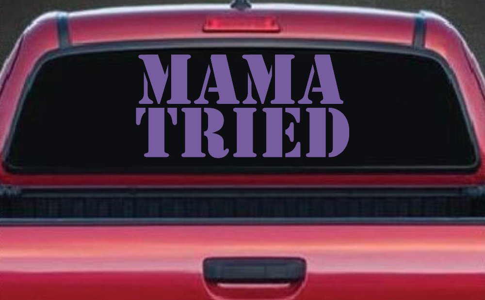 Mama Tried Country Car or Truck Window Decal Sticker (Purple)
