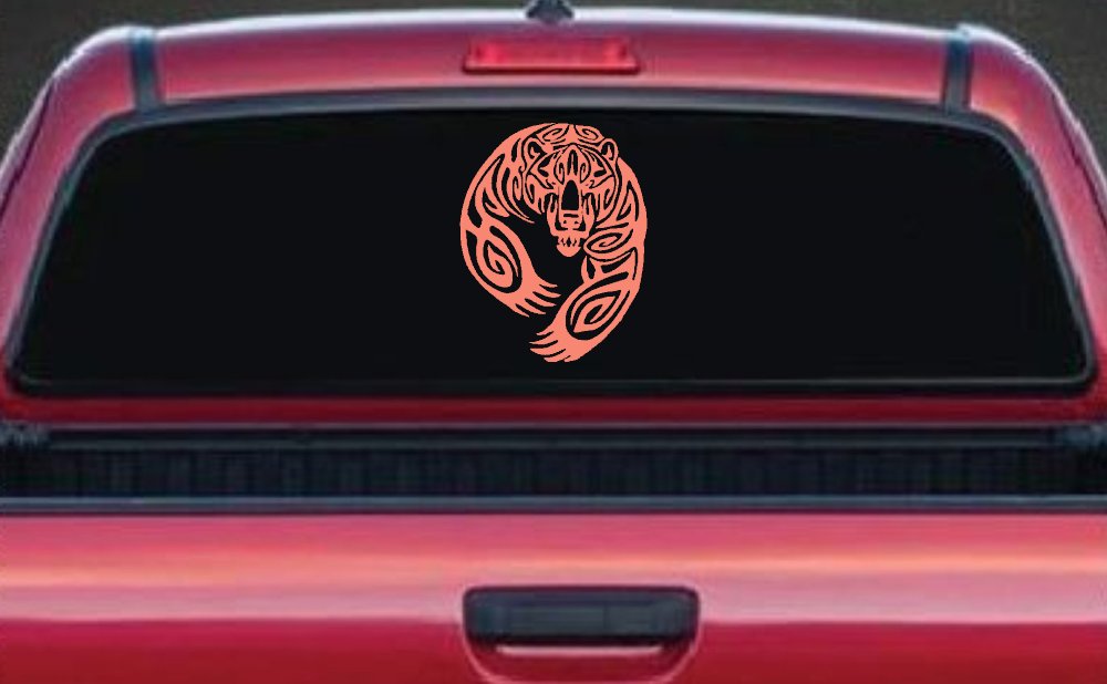 Tribal Indian native American Bear Western Car or Truck Window Decal Sticker