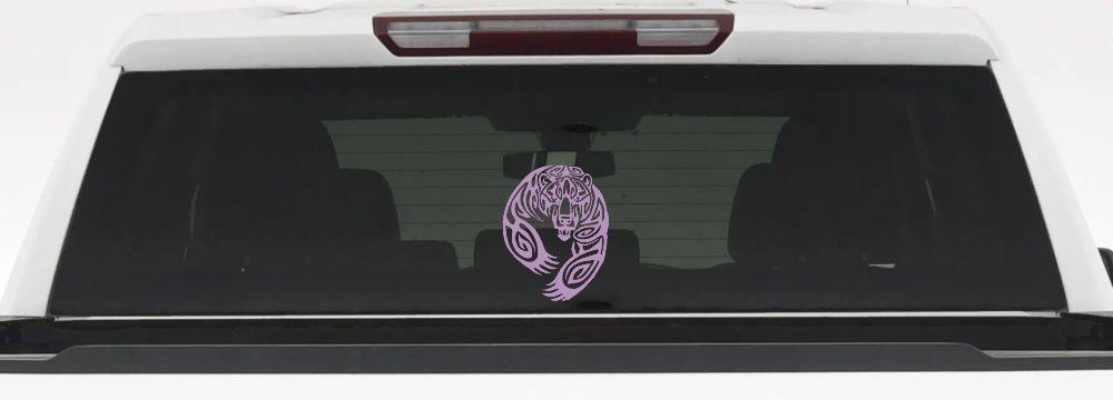 Tribal Indian native American Bear Western Car or Truck Window Decal Sticker (Lilac)