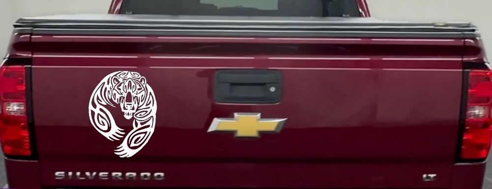 Tribal Indian native American Bear Western Car or Truck Window Decal Sticker