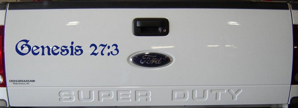 Genesis 27:3 Christian Car or Truck Window Decal Sticker