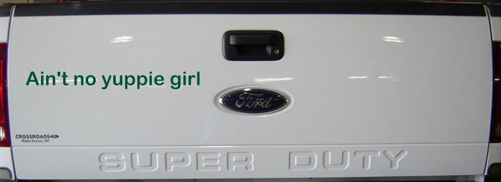 Ain't no yuppie girl Car or Truck Window Decal Sticker