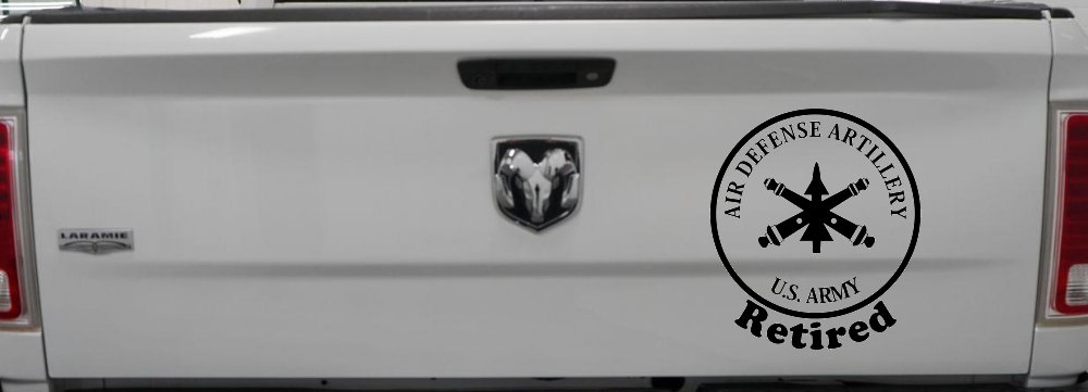 US Army Air Defense Artillery Retired Military Car or Truck Window Decal Sticker