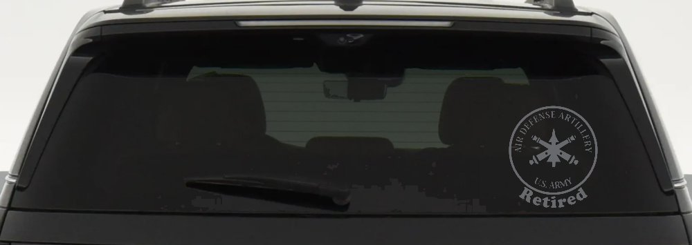 US Army Air Defense Artillery Retired Military Car or Truck Window Decal Sticker