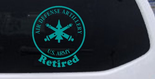 US Army Air Defense Artillery Retired Military Car or Truck Window Decal Sticker