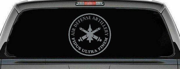 US Army Air Defense Artillery Fidus Ultra Finem Military Car or Truck Window Decal Sticker