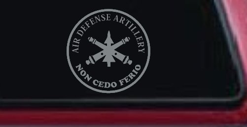 US Army Air Defense Artillery Non Cedo Ferio Military Car or Truck Window Decal Sticker