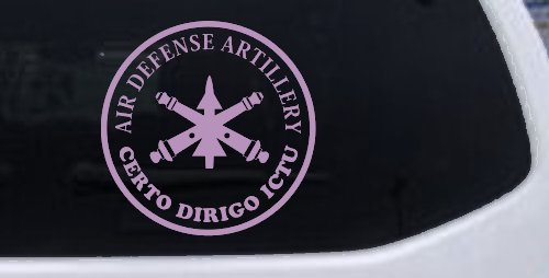 US Army Air Defense Artillery CERTO DIRIGO ICTU Military Car or Truck Window Decal Sticker (Lilac)