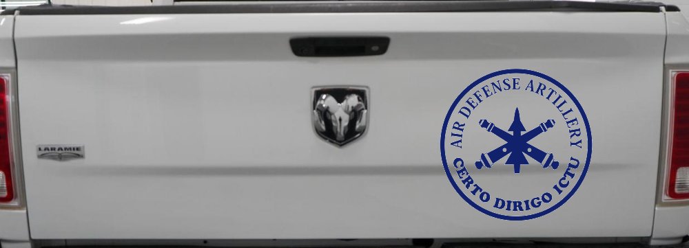 US Army Air Defense Artillery CERTO DIRIGO ICTU Military Car or Truck Window Decal Sticker