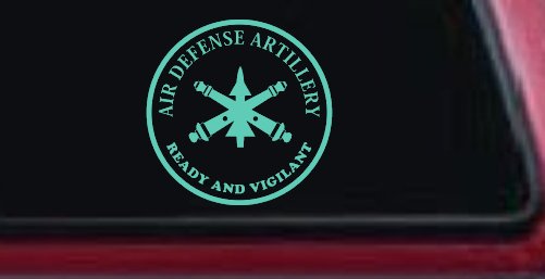US Army Air Defense Artillery Ready and Vigilant Military Car or Truck Window Decal Sticker