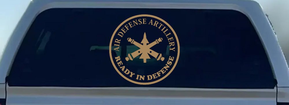 US Army Air Defense Artillery Ready in Defense Military Car or Truck Window Decal Sticker
