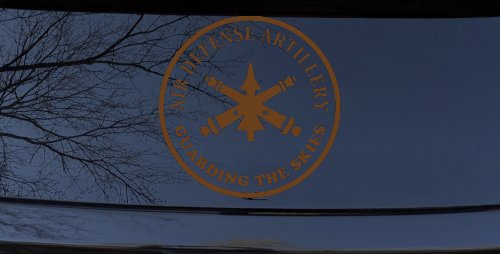 US Army Air Defense Artillery GUARDING THE SKIES Military Car or Truck Window Decal Sticker (Copper)